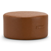 Whisky Tan Meryl Faux Leather Ottoman